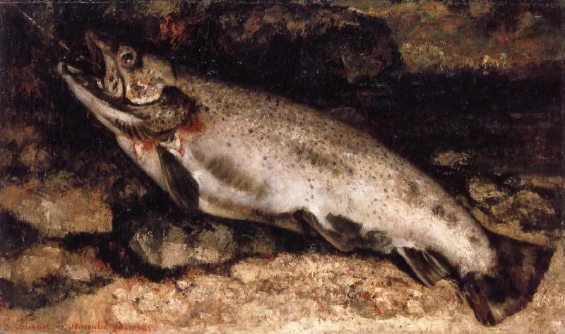 Gustave Courbet The Trout Norge oil painting art